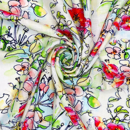 30% Linen 70% Viscose Fabric – Soft Linen-Viscose Dress Fabric 55" (142cm) Wide – 10M Folded