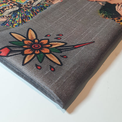 Polyester Faux Raw Silk Digital Print Fabric – 44" Wide Floral, Abstract & Frida Kahlo Inspired Dress, Craft & Quilting