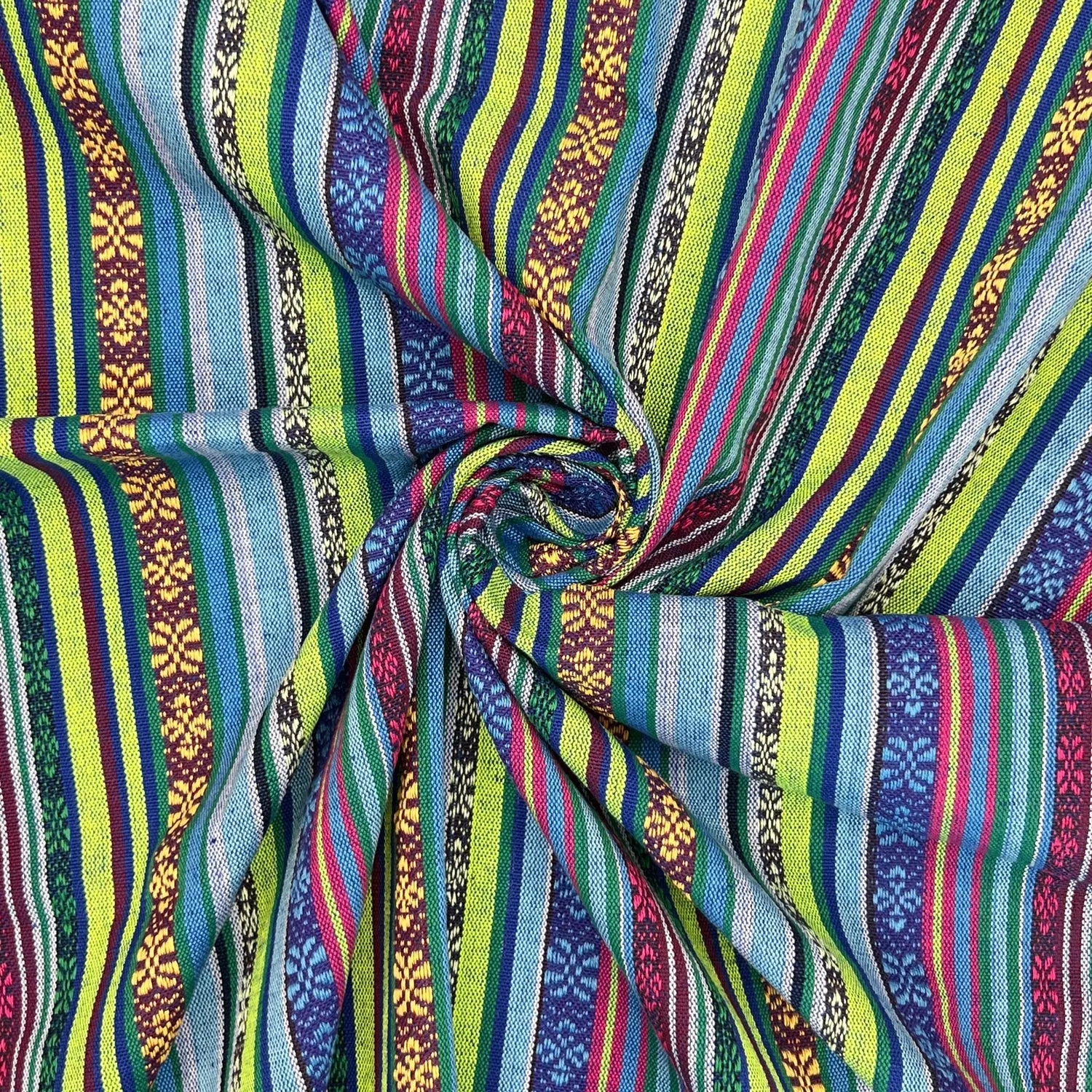 Mexicana Tapestry Stripe Fabric | Colour Woven Tapestry 142cm Wide – 15M Roll