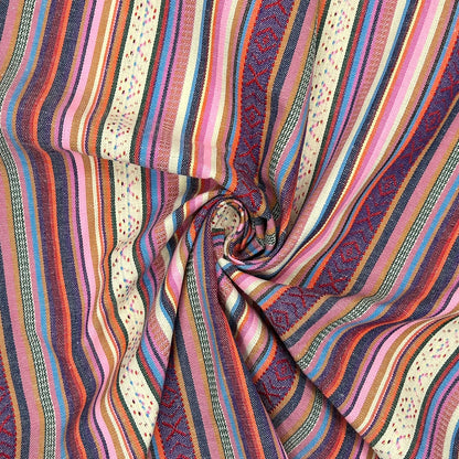 Mexicana Tapestry Stripe Fabric | Colour Woven Tapestry 142cm Wide – 15M Roll