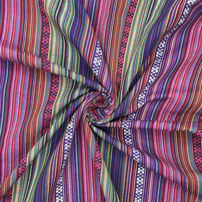 Mexicana Tapestry Stripe Fabric | Colour Woven Tapestry 142cm Wide – 15M Roll