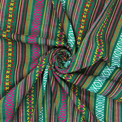 Mexicana Tapestry Stripe Fabric | Colour Woven Tapestry 142cm Wide – 15M Roll