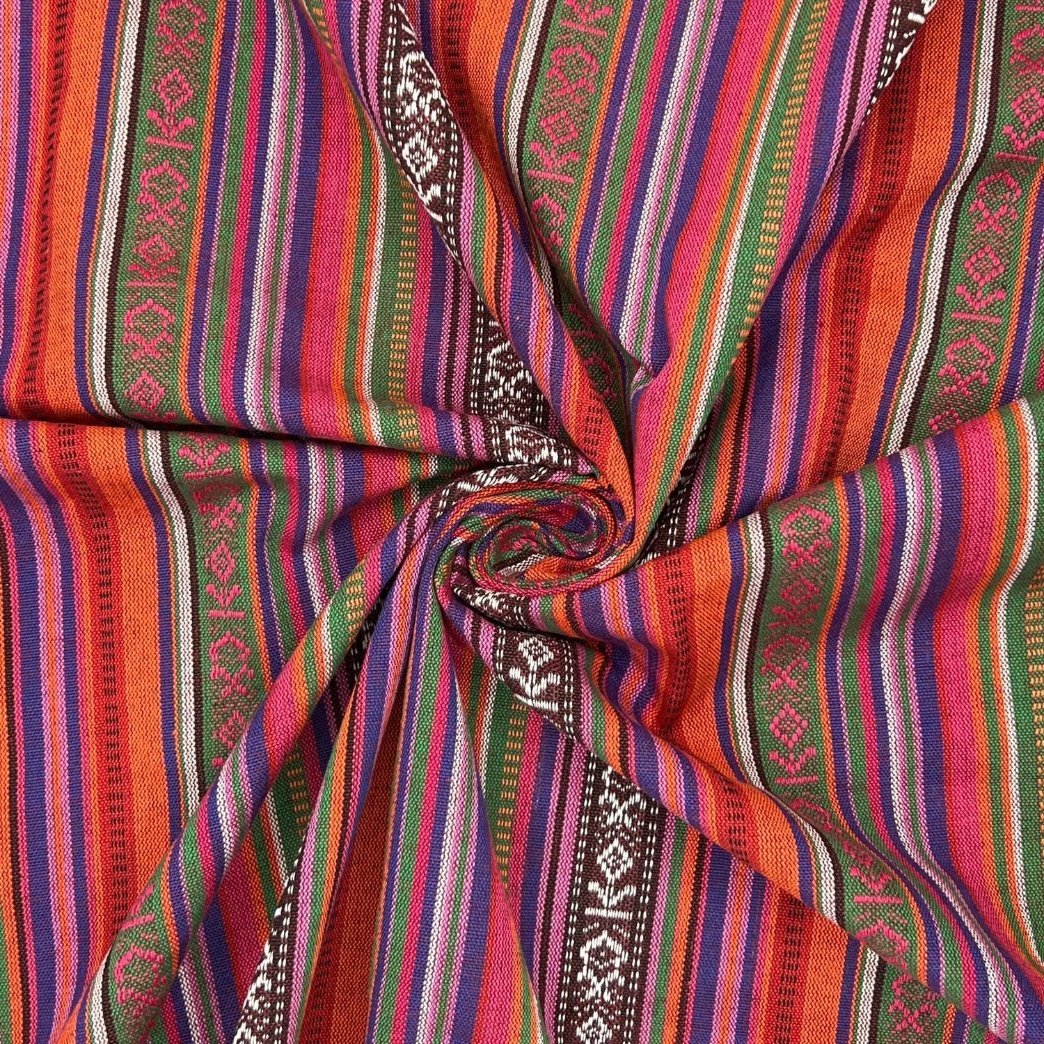 Mexicana Tapestry Stripe Fabric | Colour Woven Tapestry 142cm Wide – 15M Roll