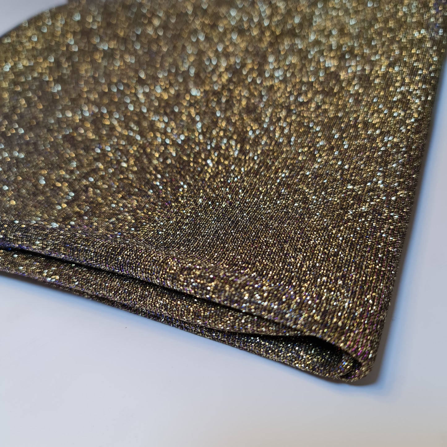 Shimmer Moonlight Stretch Glitter Nylon Fabric – 58" Wide Stardust Backdrop, Dress & Craft Material