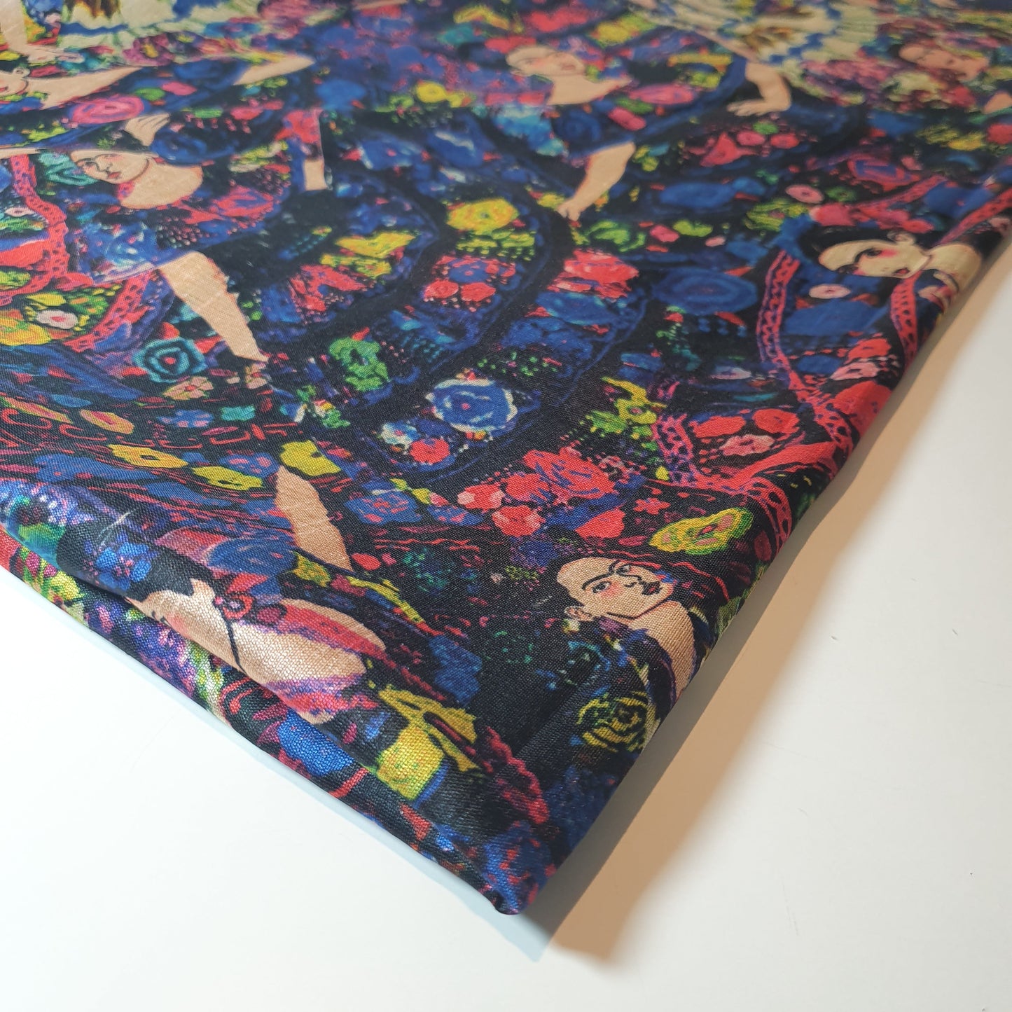 Polyester Faux Raw Silk Digital Print Fabric – 44" Wide Floral, Abstract & Frida Kahlo Inspired Dress, Craft & Quilting