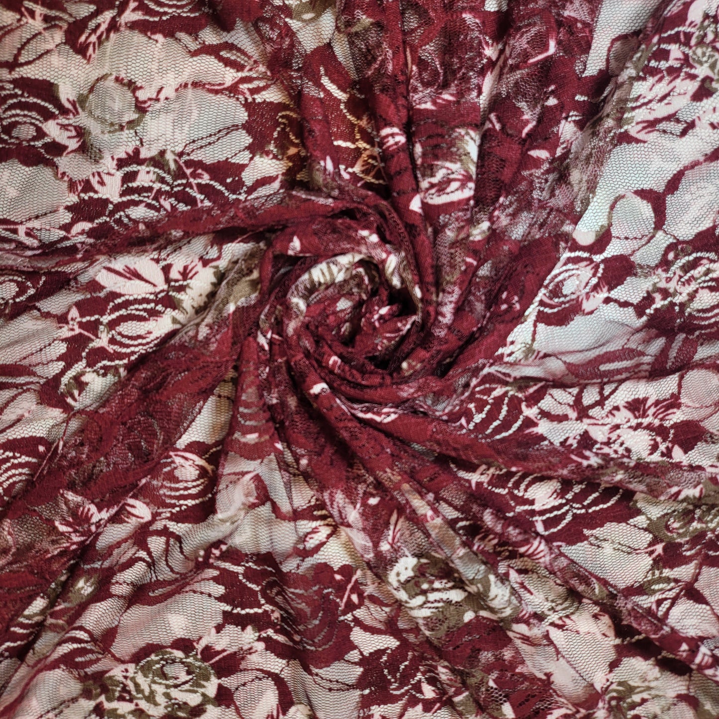 Budget Floral Lace Fabric – Soft Elegant Designer Dress & Craft Material, 58" Wide