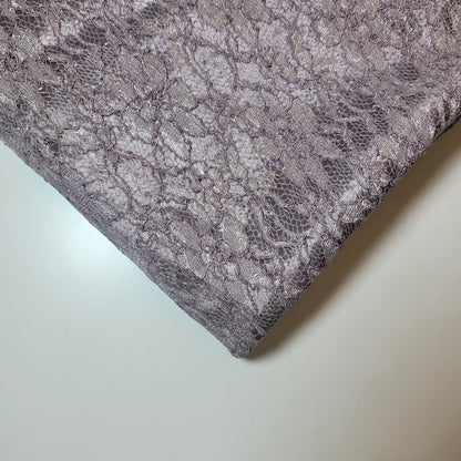 Premium Satin Bonded Lace Fabric – 58" Wide Designer Dress & Craft Material by the Meter