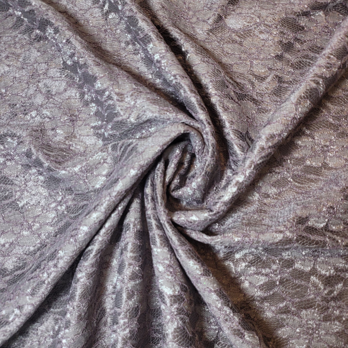 Premium Satin Bonded Lace Fabric – 58" Wide Designer Dress & Craft Material by the Meter