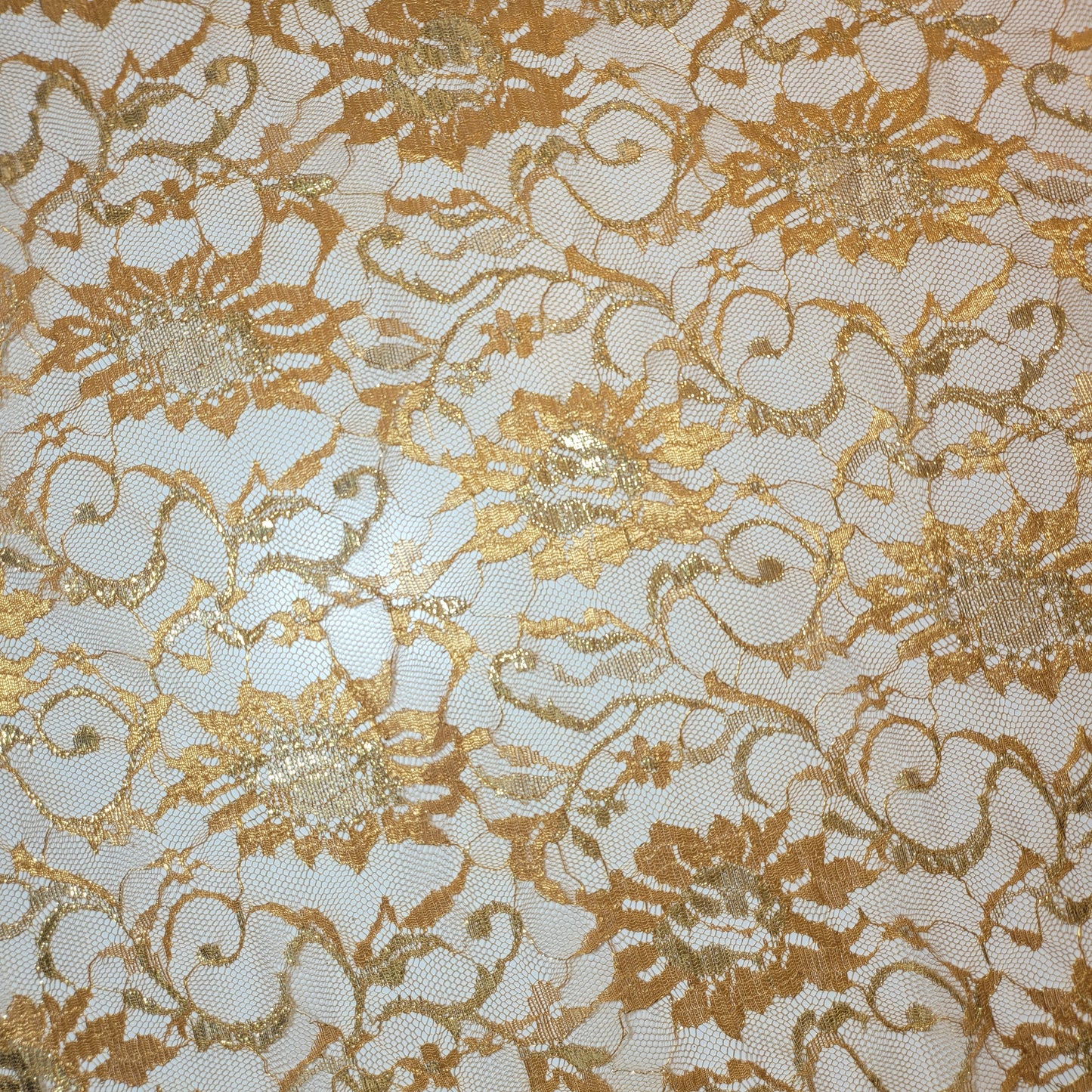 Budget Floral Lace Fabric – Soft Elegant Designer Dress & Craft Material, 58" Wide