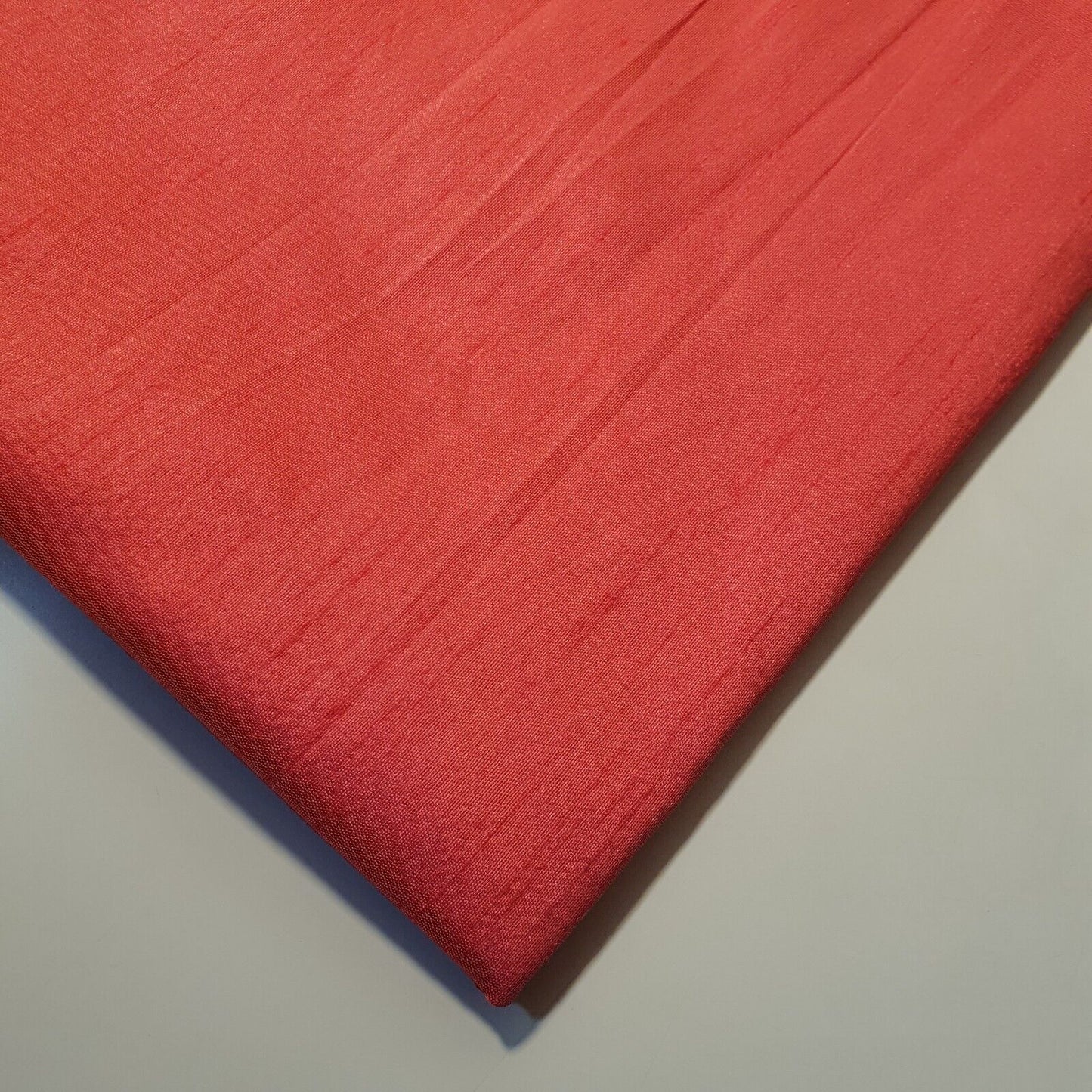 Plain Slub Faux Dupion Raw Silk Fabric – 100% Polyester – 44" Wide Upholstery, Bridal & Craft Material by the Metre