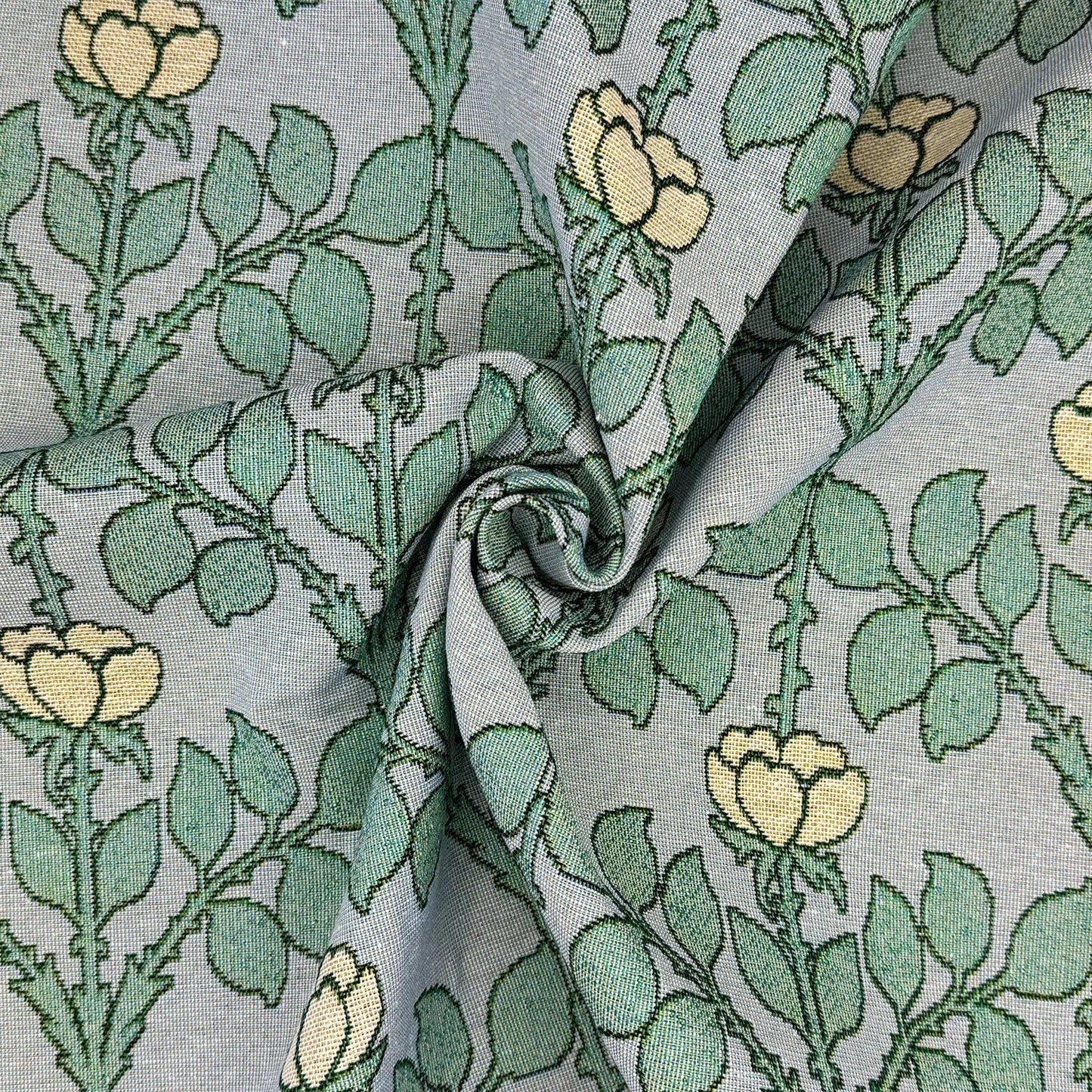 Double Selvedge Side-Matching Cotton Rich Tapestry Fabric | Luxury European Weave 55" (140cm) Wide – 15M Roll