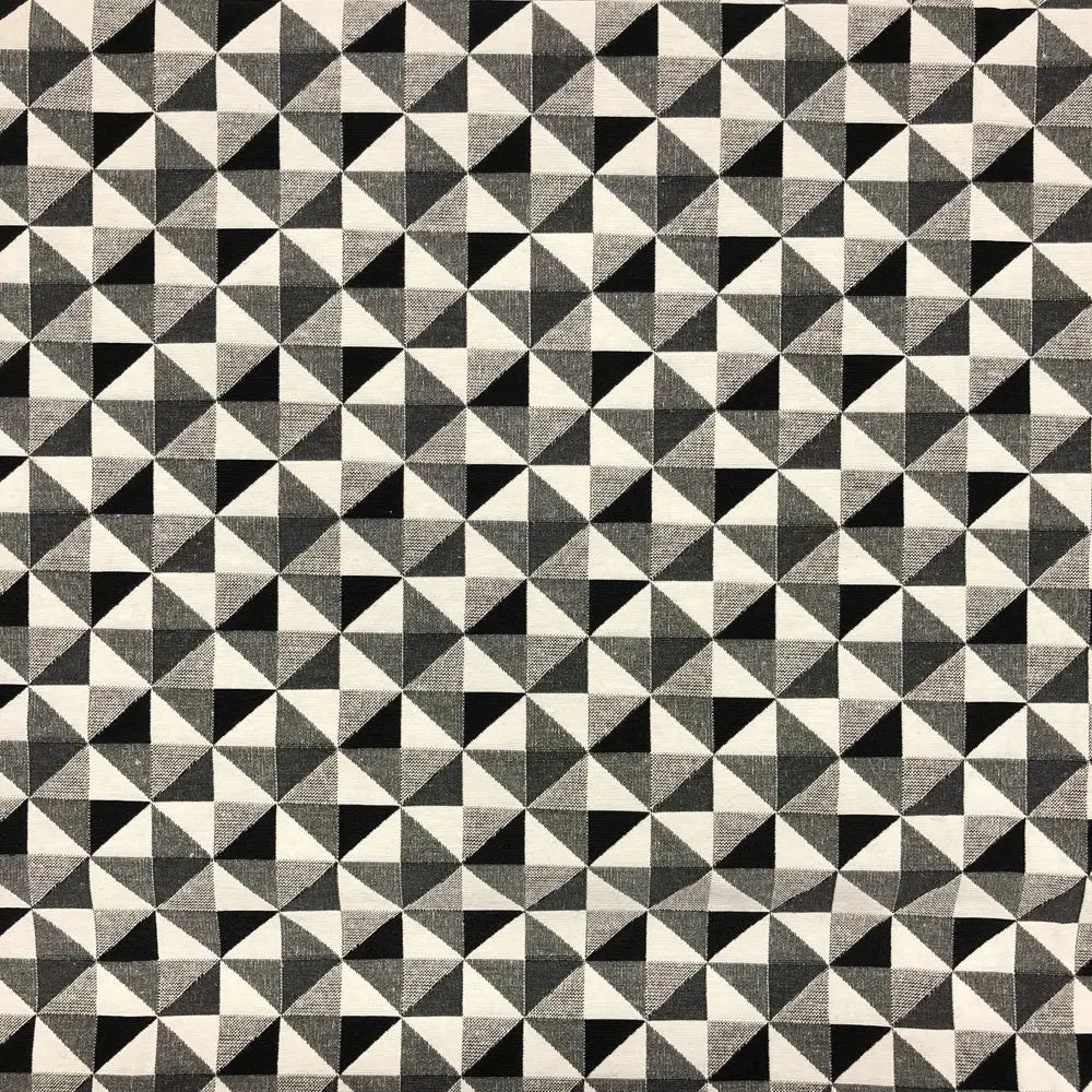 New World Tapestry Black & White Fabric | Luxury Cotton Rich Tapestry 55" (140cm) Wide – 15M Roll