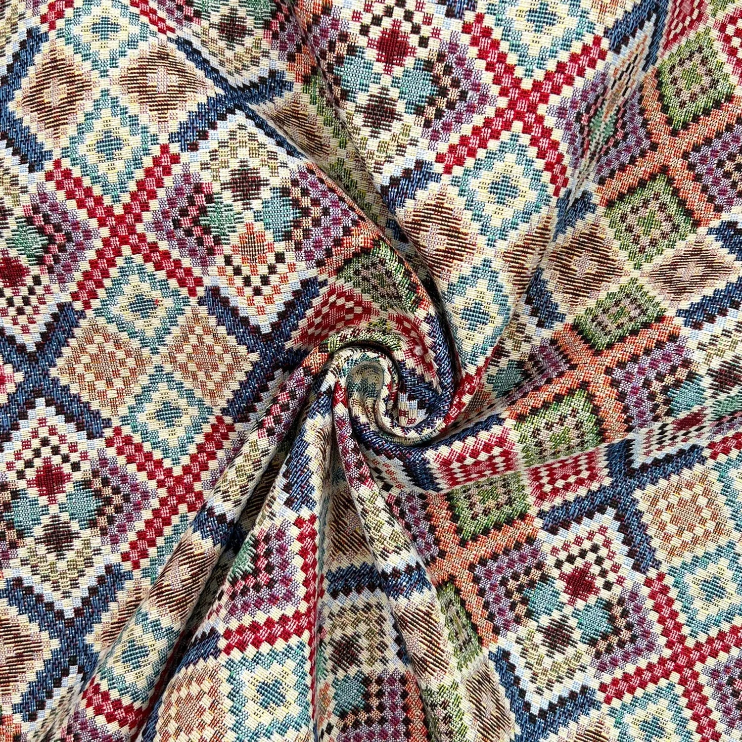 Luxury Cotton Rich Tapestry Fabric – New World Full Colour 55