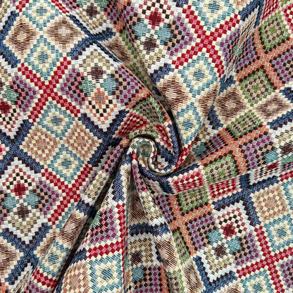 Luxury Cotton Rich Tapestry Fabric – New World Full Colour 55" (140cm) Wide – 15M Roll