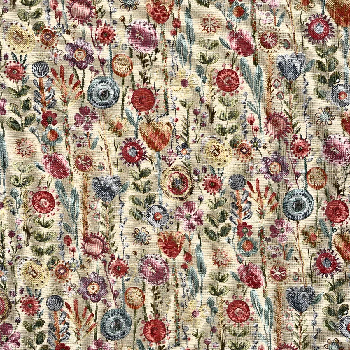 Luxury Cotton Rich Tapestry Fabric – New World Full Colour 55" (140cm) Wide – 15M Roll