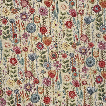 Luxury Cotton Rich Tapestry Fabric – New World Full Colour 55" (140cm) Wide – 15M Roll