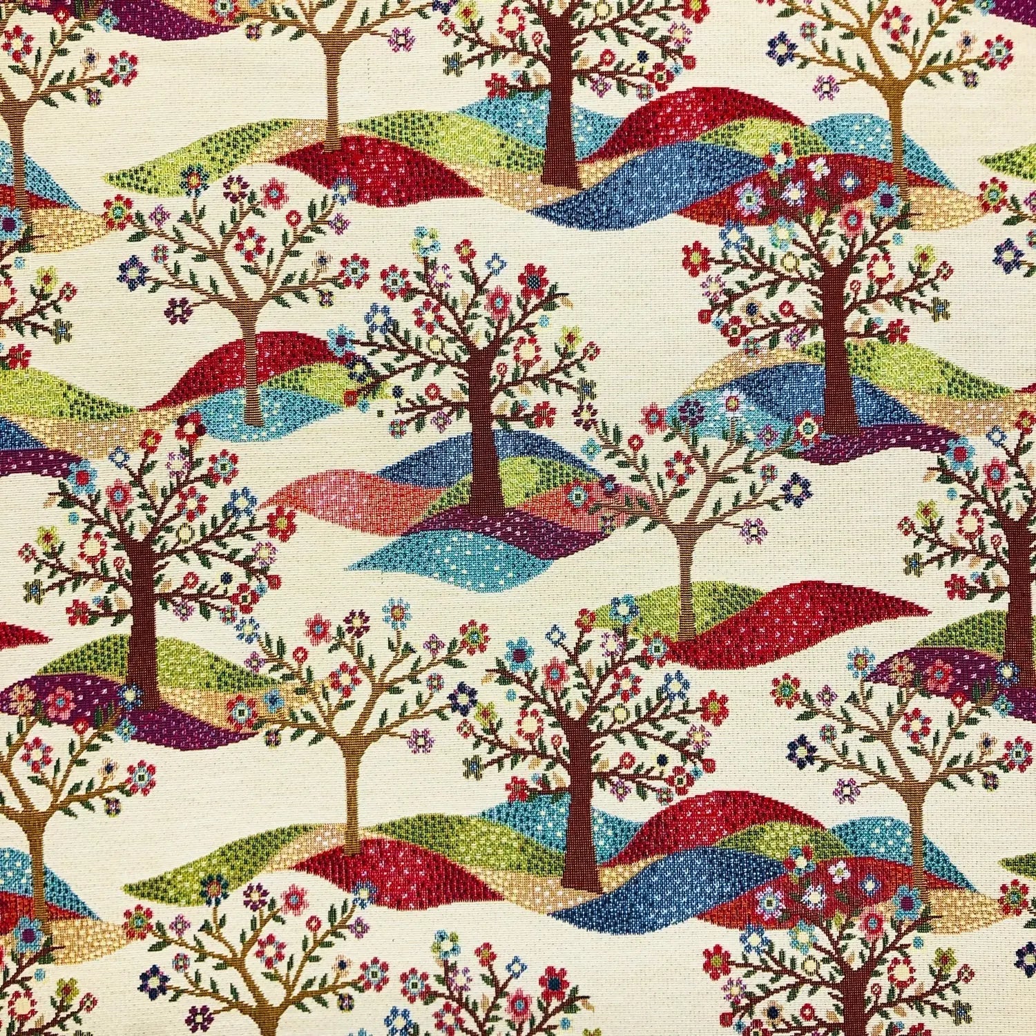 Luxury Cotton Rich Tapestry Fabric – New World Full Colour 55