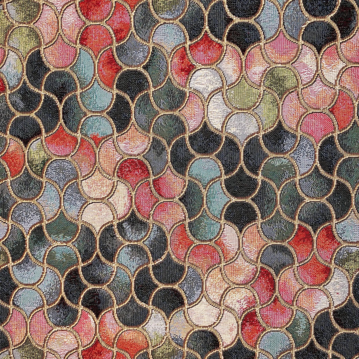Luxury Cotton Rich Tapestry Fabric – New World Full Colour 55" (140cm) Wide – 15M Roll