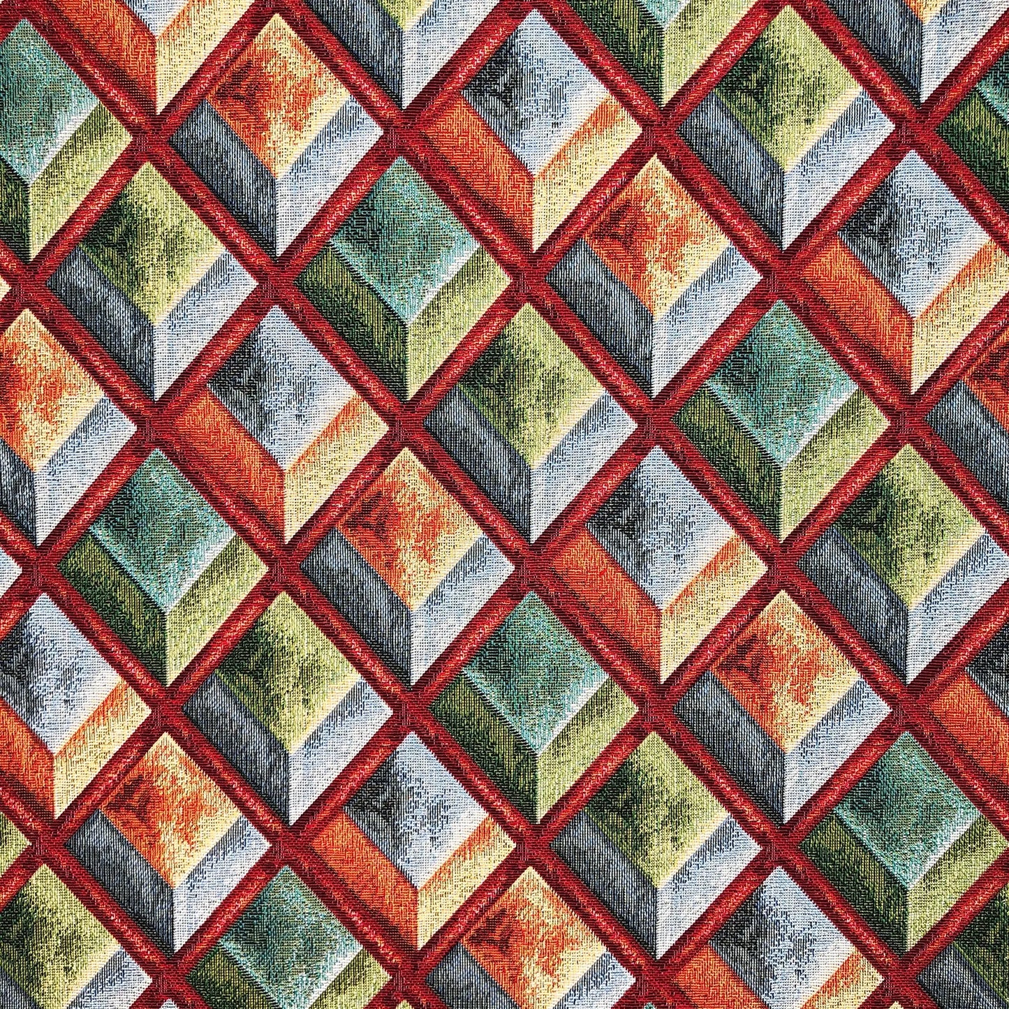 Luxury Weight Cotton Rich Tapestry Fabric | New World Full Colour 55" (140cm) Wide – Sold by the Meter