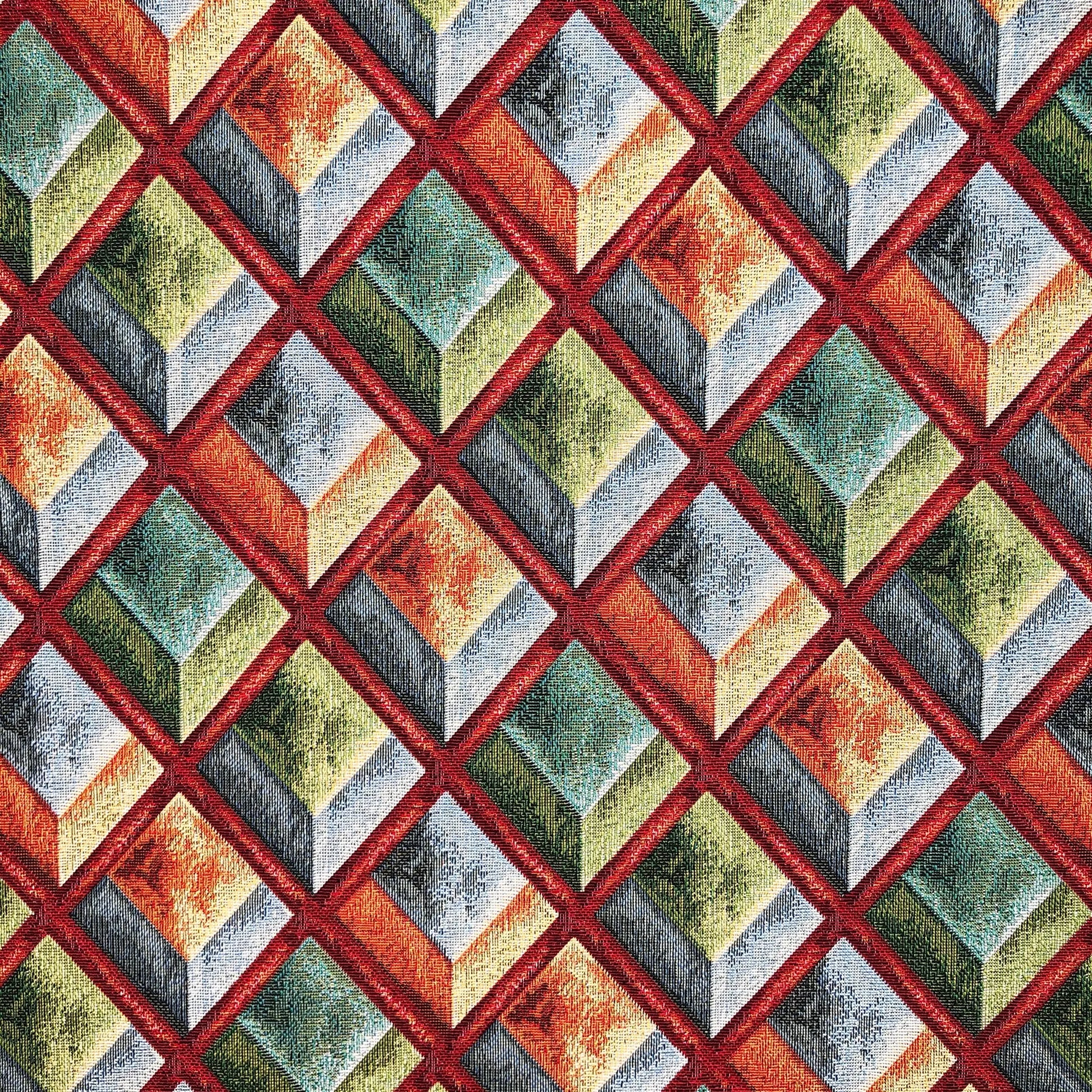 Luxury Weight Cotton Rich Tapestry Fabric | New World Full Colour 55" (140cm) Wide – Sold by the Meter
