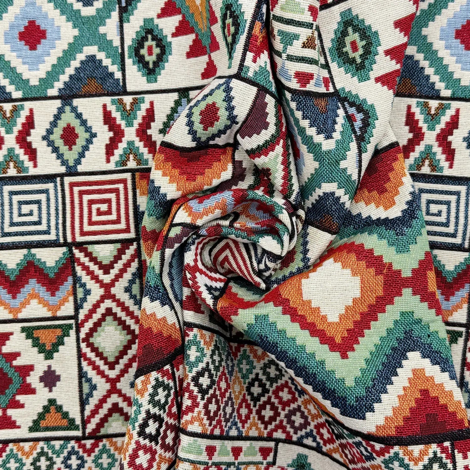Luxury Cotton Rich Tapestry Fabric – New World Full Colour 55
