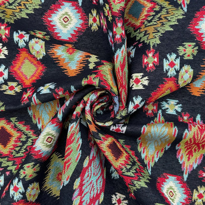 Luxury Cotton Rich Tapestry Fabric – New World Full Colour 55" (140cm) Wide – 15M Roll
