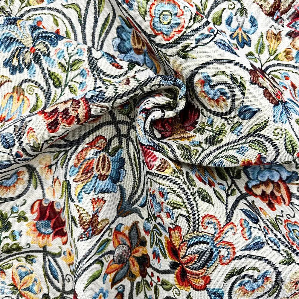 Luxury Cotton Rich Tapestry Fabric – New World Full Colour 55