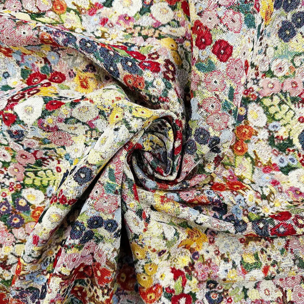 Luxury Weight Cotton Rich Tapestry Fabric | New World Full Colour 55