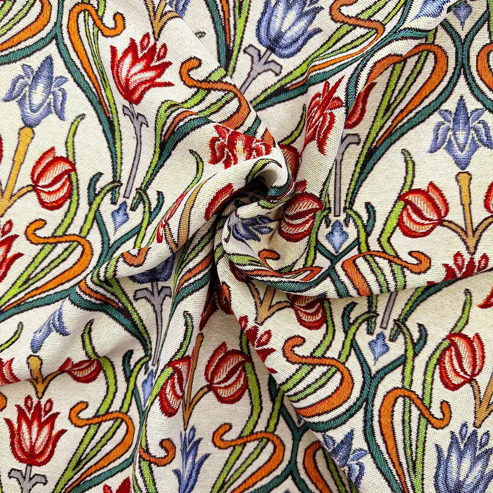 Luxury Weight Cotton Rich Tapestry Fabric | New World Full Colour 55
