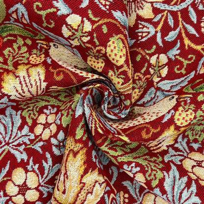 William Morris Tapestry Fabric – Luxury Cotton Rich Side-Matching 55" (140cm) Wide – 15M Roll