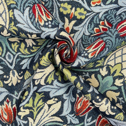 William Morris Tapestry Fabric – Luxury Cotton Rich Side-Matching 55" (140cm) Wide – 15M Roll