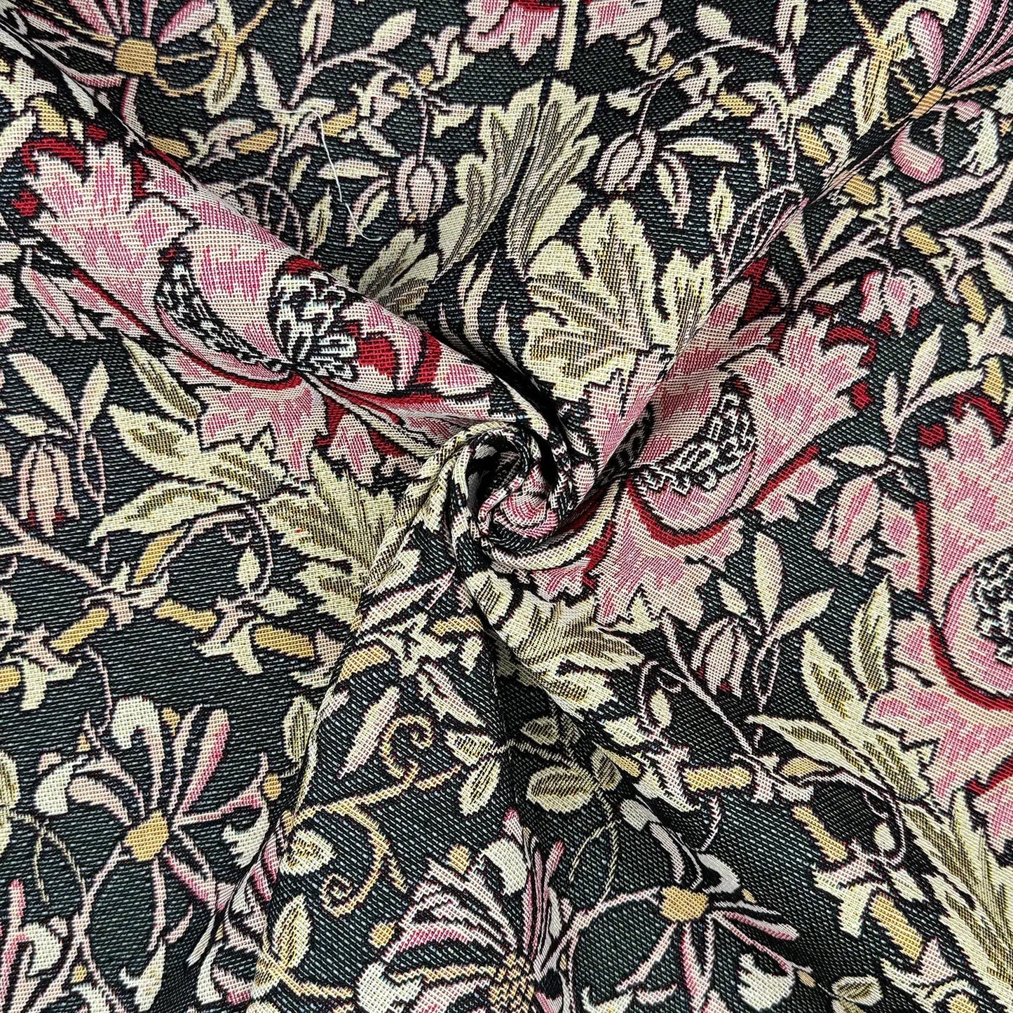 William Morris Tapestry Fabric – Luxury Cotton Rich Side-Matching 55" (140cm) Wide – 15M Roll