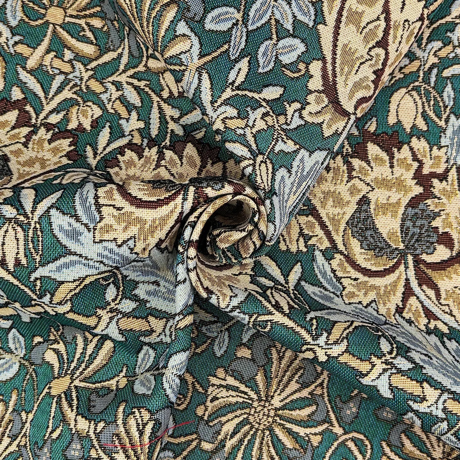 William Morris Tapestry Fabric – Luxury Cotton Rich Side-Matching 55