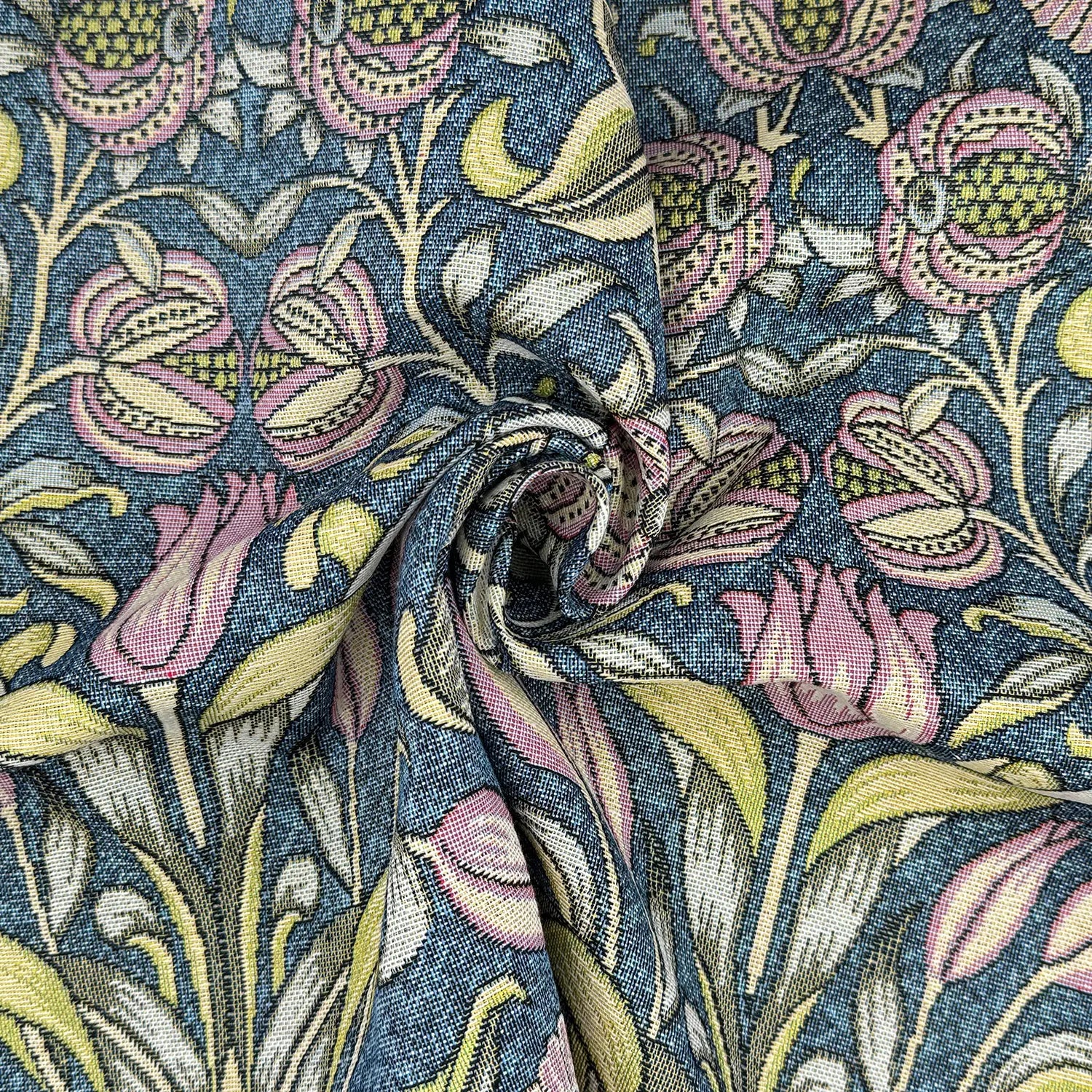 William Morris Tapestry Fabric | Luxury Cotton Rich Side-Matching Tapestry 55