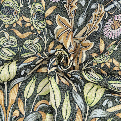 William Morris Tapestry Fabric – Luxury Cotton Rich Side-Matching 55" (140cm) Wide – 15M Roll