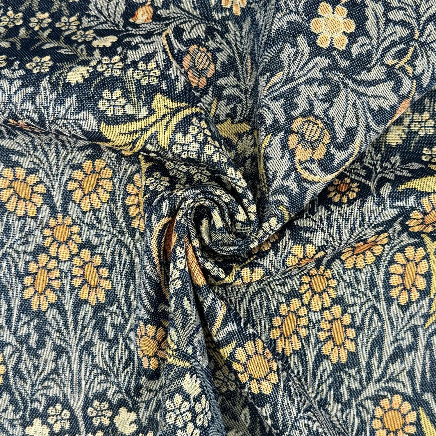 William Morris Tapestry Fabric – Luxury Cotton Rich Side-Matching 55
