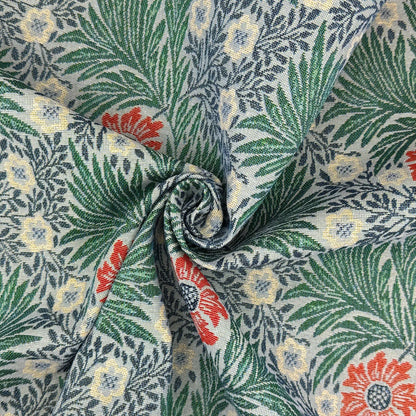 William Morris Tapestry Fabric – Luxury Cotton Rich Side-Matching 55" (140cm) Wide – 15M Roll