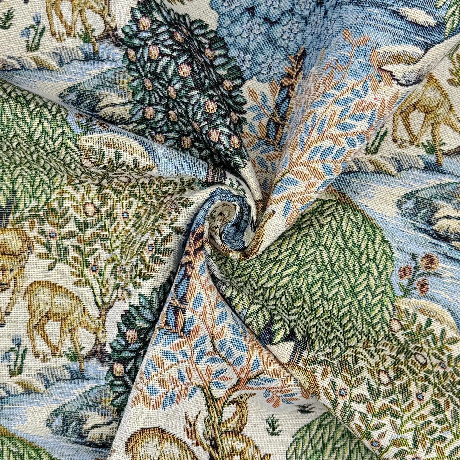 William Morris Tapestry Fabric – Luxury Cotton Rich Side-Matching 55