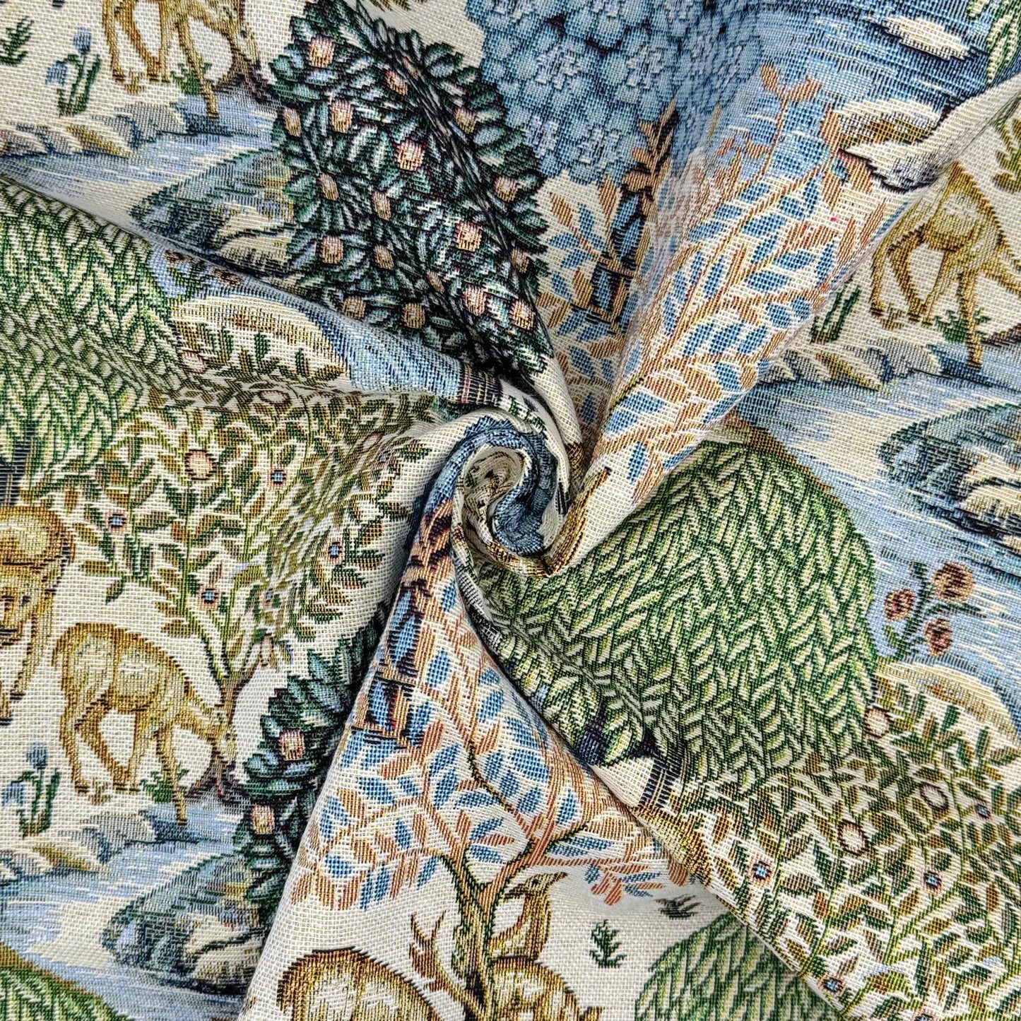 William Morris Tapestry Fabric – Luxury Cotton Rich Side-Matching 55" (140cm) Wide – 15M Roll