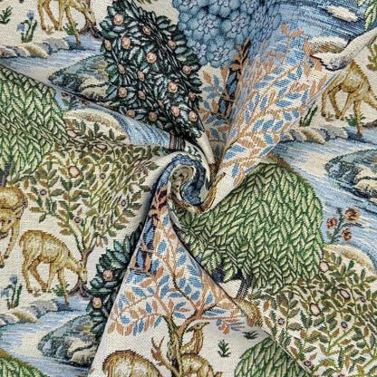 William Morris Tapestry Fabric – Luxury Cotton Rich Side-Matching 55" (140cm) Wide – 15M Roll