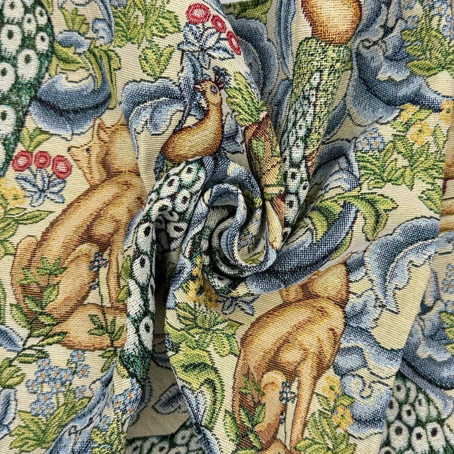 William Morris Tapestry Fabric – Luxury Cotton Rich Side-Matching 55" (140cm) Wide – 15M Roll