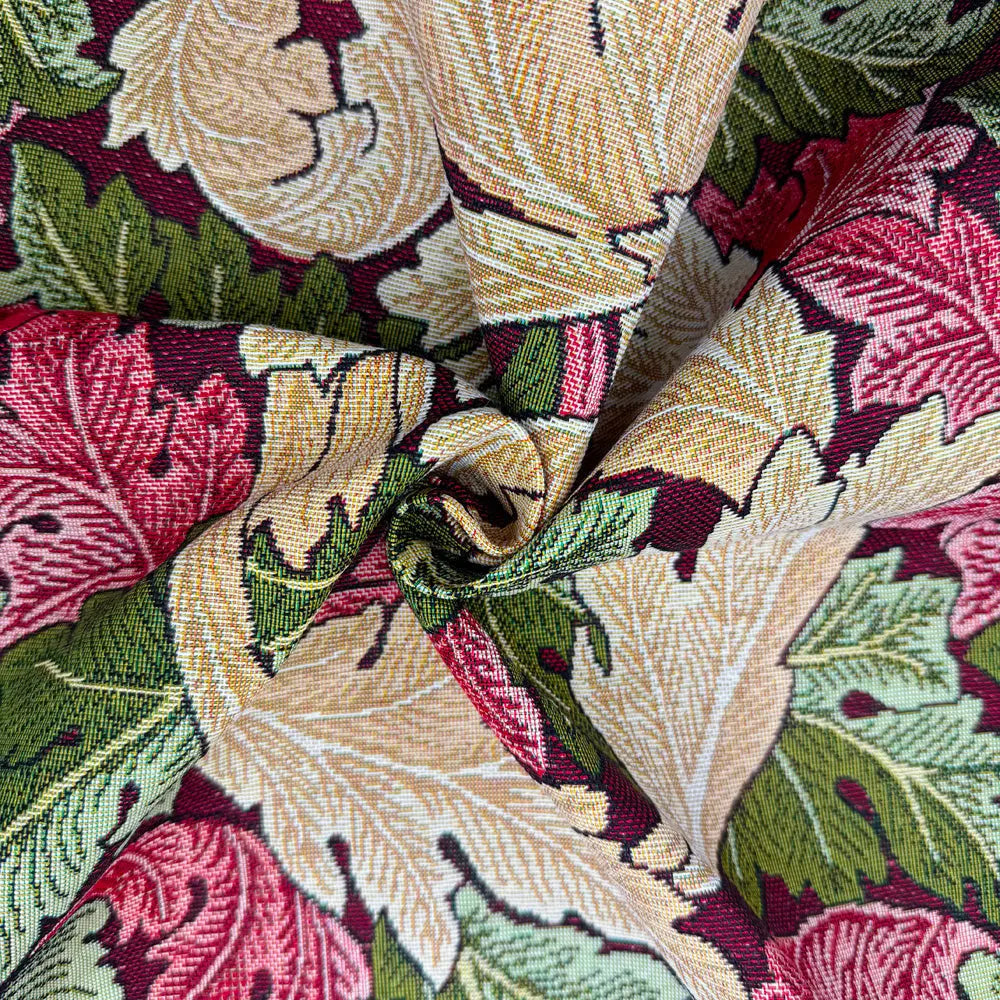 William Morris Tapestry Fabric – Luxury Cotton Rich Side-Matching 55" (140cm) Wide – 15M Roll