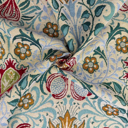 William Morris Tapestry Fabric – Luxury Cotton Rich Side-Matching 55" (140cm) Wide – 15M Roll