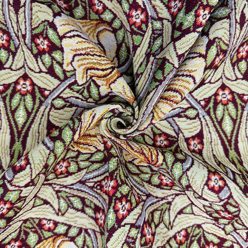 William Morris Tapestry Fabric – Luxury Cotton Rich Side-Matching 55