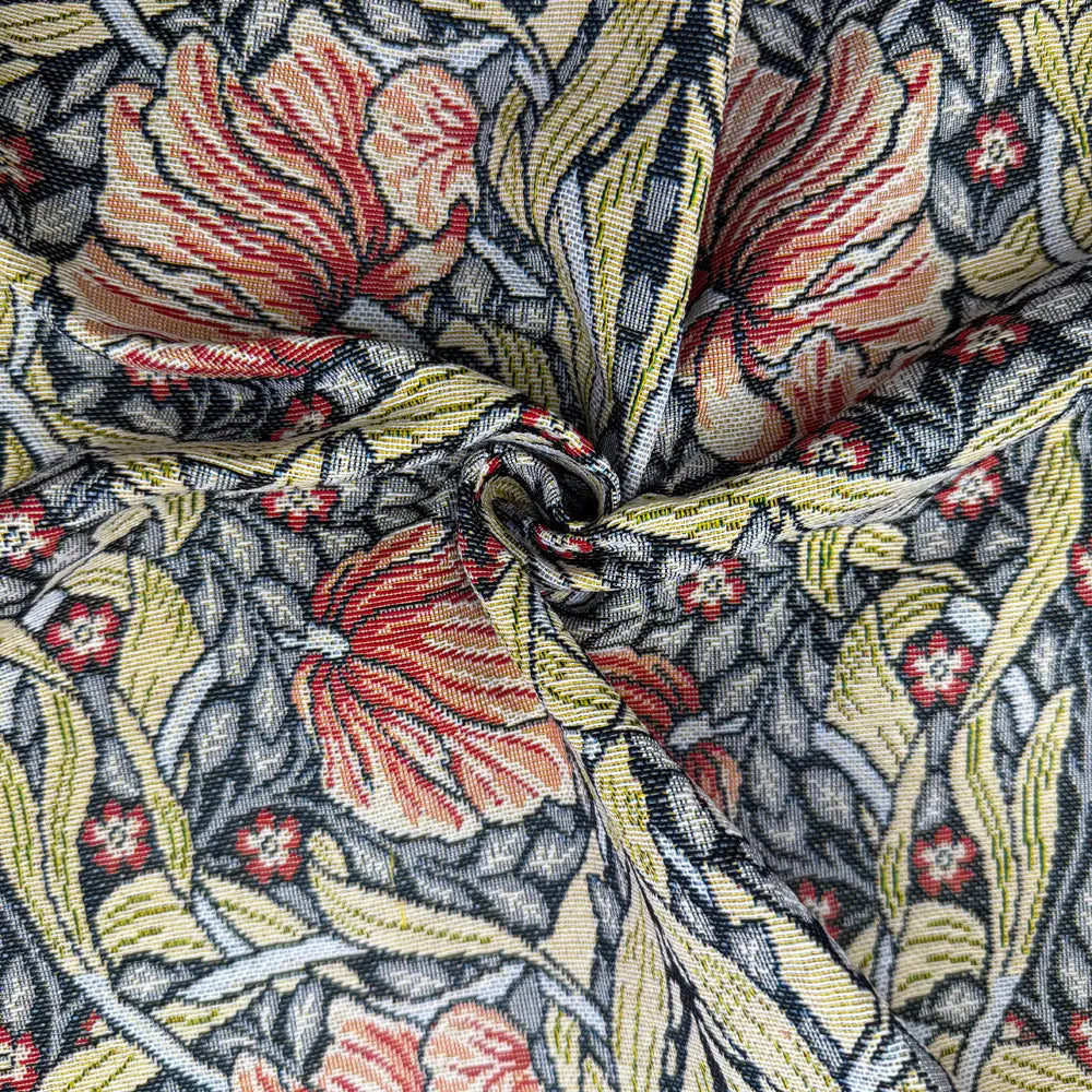 William Morris Tapestry Fabric – Luxury Cotton Rich Side-Matching 55