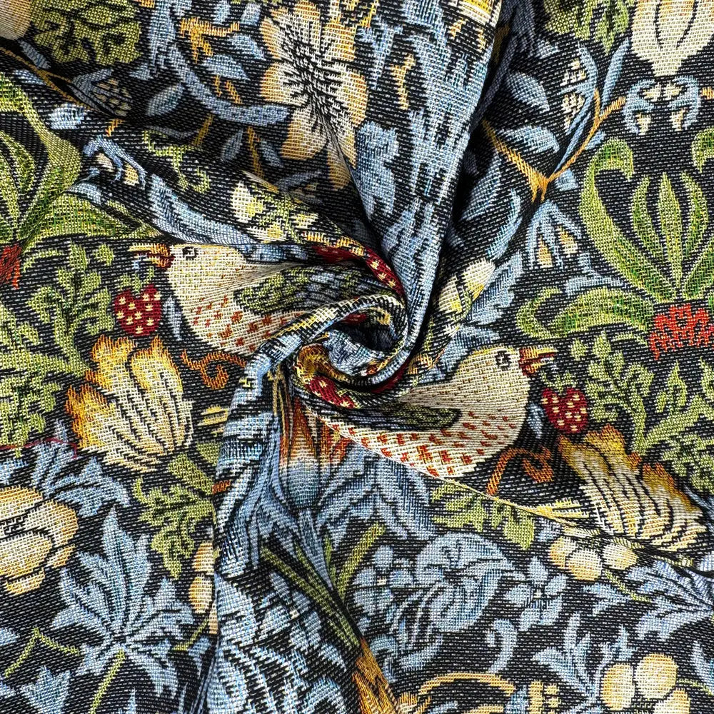William Morris Tapestry Fabric – Luxury Cotton Rich Side-Matching 55" (140cm) Wide – 15M Roll