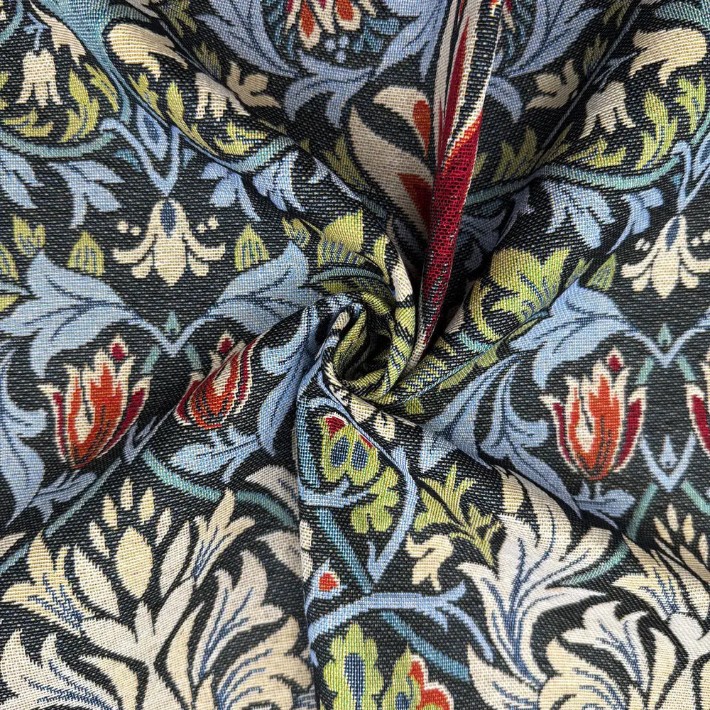 William Morris Tapestry Fabric – Luxury Cotton Rich Side-Matching 55