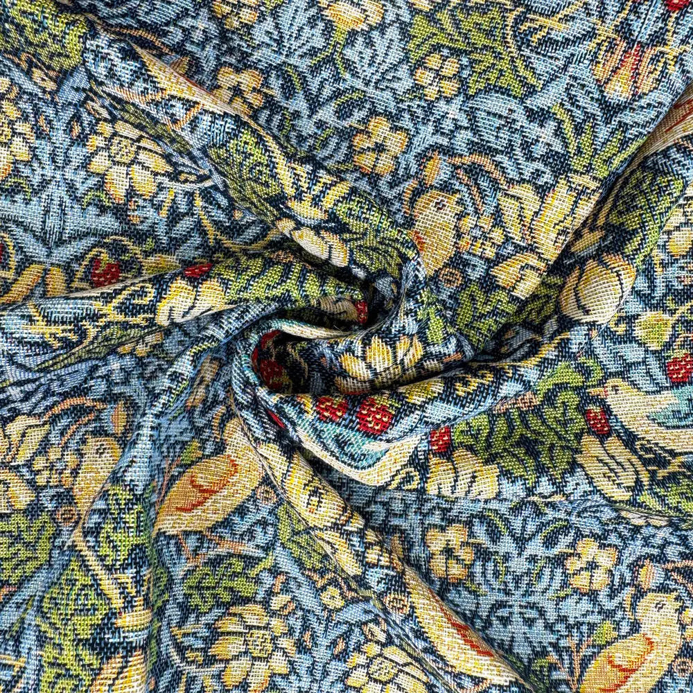 William Morris Tapestry Fabric – Luxury Cotton Rich Side-Matching 55