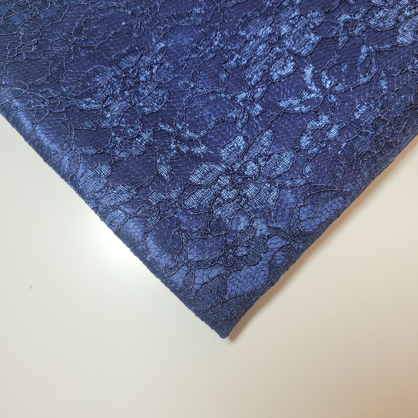 Premium Satin Bonded Lace Fabric – 58" Wide Designer Dress & Craft Material by the Meter