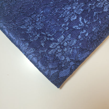 Premium Satin Bonded Lace Fabric – 58" Wide Designer Dress & Craft Material by the Meter